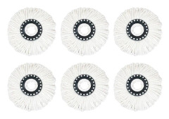 Runt Ersättnings 360° Roterande Mopphuvud Rengöring Golvhandduk Tillbehör Mikrofiber 16mm Moppduk Ersättning Rengöringsverktyg