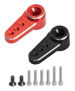 2 st metall 15T servohorn servo passar ES08MA II servo för Axial SCX24 1/24 RC bildelar på , röd + svart