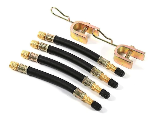 4x 140 mm flexibla däckventilförlängningsklämmor Däckhjullastbilstransportadapter