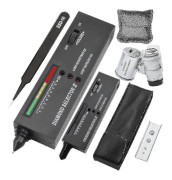 Diamanttestpenna, professionell diamantdetektor med 60x mini LED-förstoringsglas, diamanttestpenna för