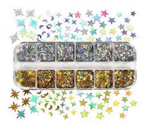 Månstjärneglitter för epoxiharts DIY Hartsgjutformar Fyllmedel DIY Nagelkonst Paljetter