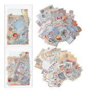 520 st Vintage Journaling Scrapbooking Tillbehör Transparenta Spetsdekaler Washi Papper Dekaler Aes