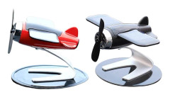 Bil Air Freshener Solar Flygplan Modell Auto Dekoration Doft Red