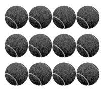 12-pack tryckmatchade tränings tennisbollar för träning och matchspel Black 12-Pack