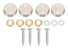 16 mm Rostfria Spegelspikar Skruvlock (160 Stycken)