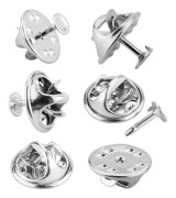 120 Par Butterfly Clutch Tie Tacks Nålryggar Kompatibla med 8 mm Långa Tomma Stift för Hantverk (Silver) Db