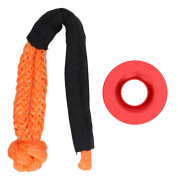 Återställningsring Vinsch Repset Aluminiumlegering Nylonrep Mjuk Shackle Återställningsring Kit för Fordon Räddning Röd