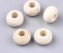 Obehandlade Träpärlor Naturliga Träpärlor Rondelle Gammal Spets 14~14,5x9mm Hål: 5,5~6mm