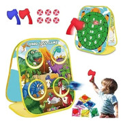 3-i-1 Dinosaurie Säckkastningsspel, Inomhus-/Utomhusleksak för Småbarn 2-5 År