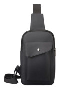 Mans Bröstväska Liten Crossbody Väska Casual Axelväska Sling Bag Ryggsäck Utomhus Axelryggsäck Bröstväskor Film svart Film black