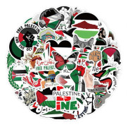 Gratis Palestina-klistermärken (60 st), vattentät vinyl dekal för vattenflaska, laptop, skateboard, gitarr, cykel, telefon, resväska [D]