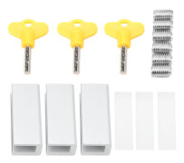 3-pack Skjutdörrsfönsterlås Stöldskydd Barnsäkert Nyckellös Design
