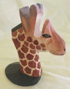 Handgjord träsnideri Glasögonhållare Solglasögon Display Stand Hemmakontor Skrivbordsdekoration Present Basswood Material Giraffe