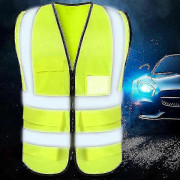 Reflexväst Auto med ficka Reflex Säkerhetsväst Skyddande Varningskläder SZZK