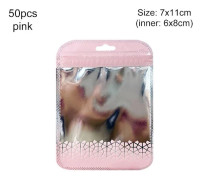 Självförslutande påsar Förpackningspåse ROSA 7CMX11CM50PCS 50ST pink 7cmx11cm50pcs-50pcs