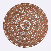 6 st placemattor och underlägg halkfria isolerande köksvävda PVC bordsmattor värmebeständiga vinyl placemattor Bronze