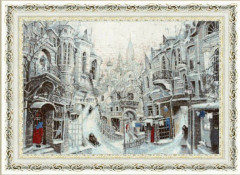 Broderikit Golden Fleece "Snöstad" 56x37 cm