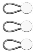 Krageförlängare med knappar, 3 stycken Elastiska metallknappar förlängare för krage till skjorta, klänning, kappa (3 vita)