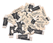 50st handgjorda tygetiketter Broderi printed etiketter DIY-sömnad Khaki