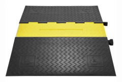 Kabelskyddsramp, 114,5x80x5 cm, Svart, Gummi