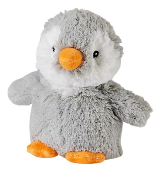 Junior Mikrovågsbar Grå Pingvin - 22 cm - Unisex Barn