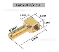 5 st Violinbåge Grodskruv Metall Cello Båge Strängjusteringsskruv Instrumenttillbehör för Violin Viola Cello Reparationsmaterial Golden 1.30X0.52X0.38CM