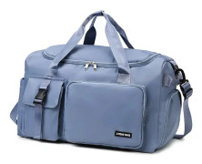 Sport Gym Väska Resa Torra Våta Handväskor För Kvinnor Kvinnlig Simning Axel Crossbody Fitness Utomhus Resväska Weekend Duffel Blue
