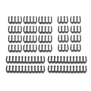 24-pack Kabelkammar-set för 6/8/24-stifts PC-strömkablar, svart, 3-3,6 mm