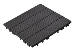 Trallplattor, Klicksystem Plast 30x30x2 cm, Mörkgrå, Utomhusgolv