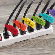 32 st Kabel Kardborreband Identifieringsetiketter för Kabelhantering och Identifiering Skrivbara Band