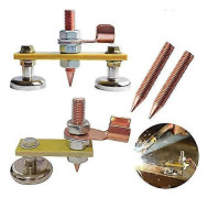 Magnetisk Svetshuvud, Svetsjordklämma, Magnetiskt Svetsstöd, Stark Magnetism Stort Sug, Kopparsvans Svetsstabilitetsklämmor (2 Set)