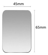 Magnetisk metallplatta kompatibel med magnetisk biltelefonhållare Universal järnplåtsdekal Ställ mobiltelefon magnetfäste Silver 45 65mm