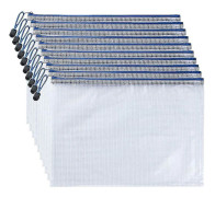 10 st Dragkedjeförvaringspåsar, Dragkedjepåse, PVC Dokumentväska Dragkedjemappar Dokumentpåse Kvitton Organizer För Kontor Skola Hem Resor (A4 Storlek 13.4 X