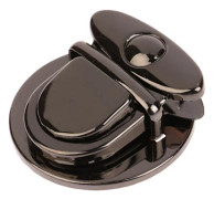DIY Metal Lås Case Spänne Spänne För Handväskor Axelväskor Black L