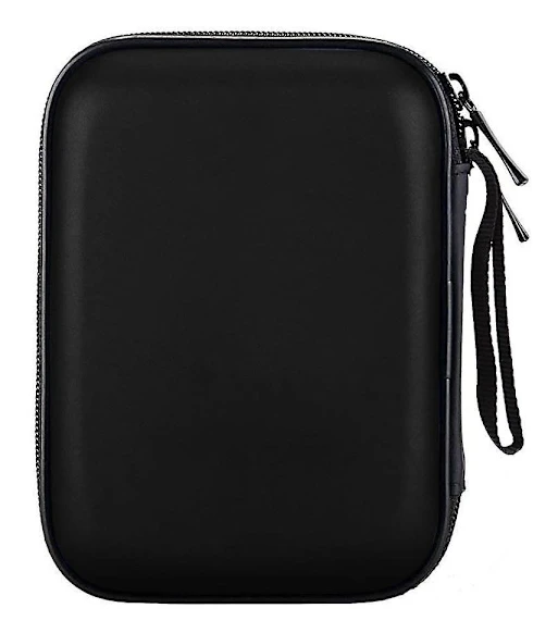 2.5 Inch Mobile Hard Disk Bag Protection Bag Shockproof Hard Disk Box Protective Cover Digital Accessories Storage Multi-function Bag Black