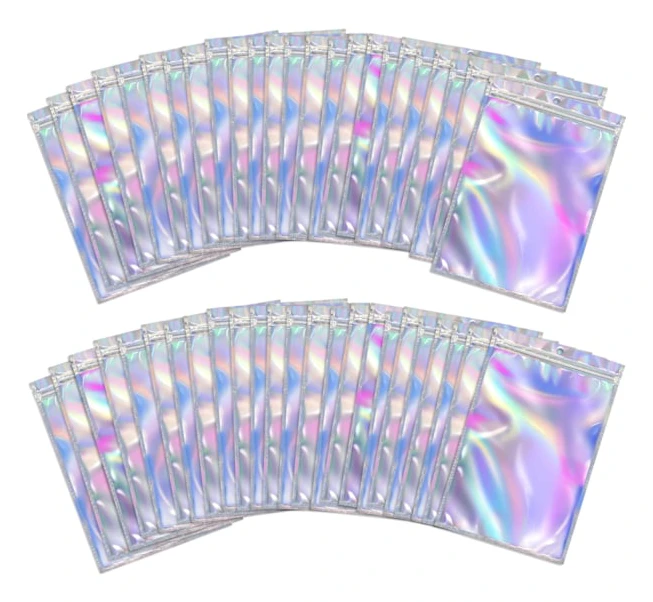 IC Aluminiumfoliepåsar Paket med 200 Luktsäkra dragkedja Blixtlåspåsar Folie 6x10cm/7x10cm