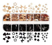 Blandat Konfetti Glitter Silikonformar Fyllmedel Nagelkonst Dekorationer Ansiktsmakeup 1