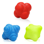Reaktionsboll, Reflexboll för hand-öga-koordinationsträning, 2,83 tum, 3-pack - orange, blå, gul.