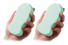 Radiants Skin Sponge Koreansk Kroppsskrubb Svampar Ultra Mjuka Exfolierande Döda Hudborttagare Kompatibel med Bad Dusch Green 2pcs