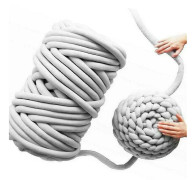 500g/1kg DIY Chunky Garn Jumbo Stickning Jättearm Stickning Filt Tjock Vävning Manuell 500g Light gray