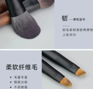 Portable 12-piece Mini Cosmetic Brush Short Handle Powder Brush Blusher Brush Eye Shadow Brush Animal Hair Facial Makeup Tool