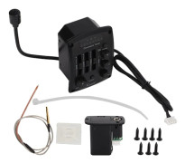 Gitarr pickup equalizer plast elektroniska komponenter svart musikinstrument tillbehör