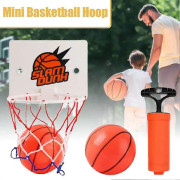 Mini Basketbollkorg Två Bollar En Pump En Ram