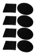 Luktabsorberande filterkuddar för papperskorgar för hem- och kontorsbruk 8 st Svarta 12,00X12,00 cm Black 16.00X16.00X0.50CM