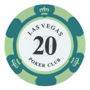 Chips med flera valörer Bärbara spel-chips Las-vegas mynt för kasinon 20 Face Value