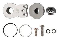 25T Styrservoarm Horn 3 Hål för RC Crawler Bil Stor Vridmoment Digital Servo Uppgraderingsdelar Titanfärg