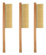 3 stycken bi-borstar med trähandtag, borste för bin, bi-borste