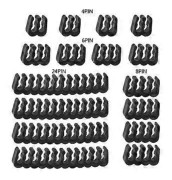 PP Kablar Kam Klämma Clip Organizer Dresser för 2.5-3.2mm PC Strömkablar Ledningar för PC GPU 4/8/6 /24Pin Samlingsklämmor Svart Black