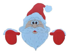 Tomte Staketdekoration Tomte Julstaket, Kreativ Utomhus Juldekoration, Återanvändbar Trästaketdekoration, Trädgårdsskylt Bd-yuhao