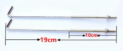 Batterifäste i aluminiumlegering för bilfäste - slumpmässig färg m6-19cm två krokar (en bit)